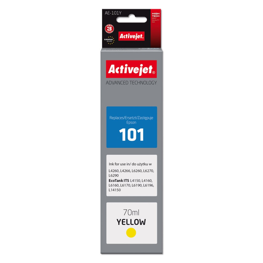 Activejet AE-101Y Ink (replacement for Epson 101; Supreme; 70 ml; yellow) (EXPACJAEP0322)