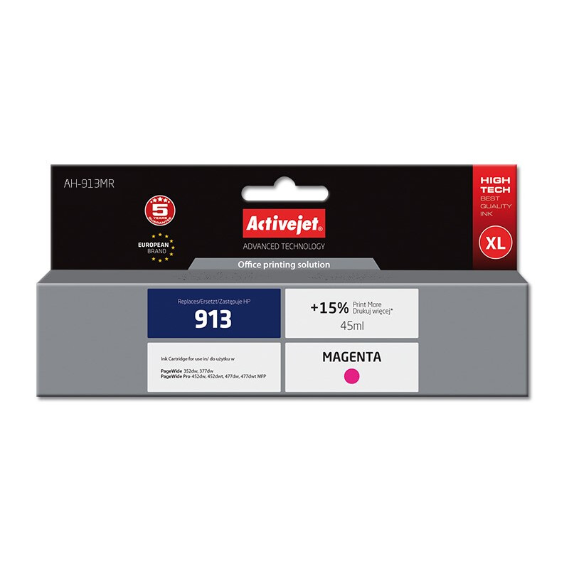 Activejet AH-913MR ink (replacement for HP 913 F6T78AE; Premium; 45 ml; magenta) (EXPACJAHP0276)