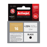 Activejet AL-16N Ink Cartridge (replacement for Lexmark 16 10N0016; Supreme; 15 ml; black) (EXPACJALE0016)