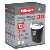 Papīra smalcinātājs (šrederis) Activejet ASH-1201D for documents, black, silver. (BIUACJNIS0002)