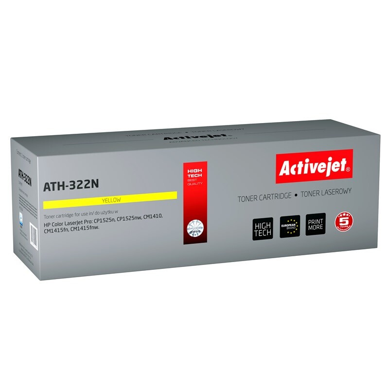 Activejet ATH-322N Toner (replacement for HP 128A CE322A; Supreme; 1300 pages; yellow) (EXPACJTHP0089)