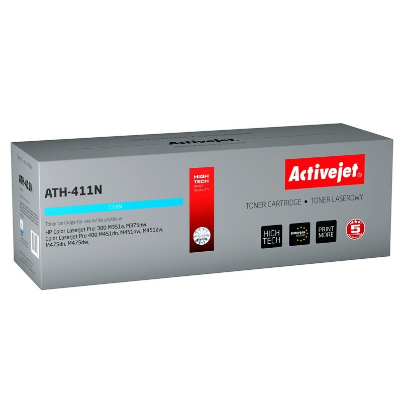 Activejet ATH-411N Toner (replacement for HP 305A CE411A; Supreme; 2600 pages; cyan) (EXPACJTHP0158)