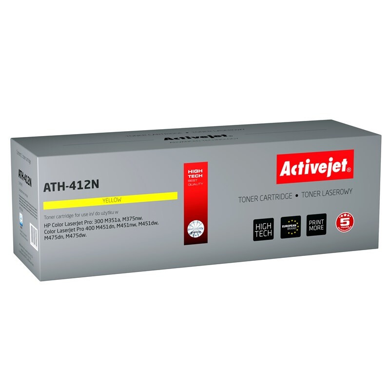 Activejet ATH-412N Toner (replacement for HP 305A CE412A; Supreme; 2600 pages; yellow) (EXPACJTHP0159)