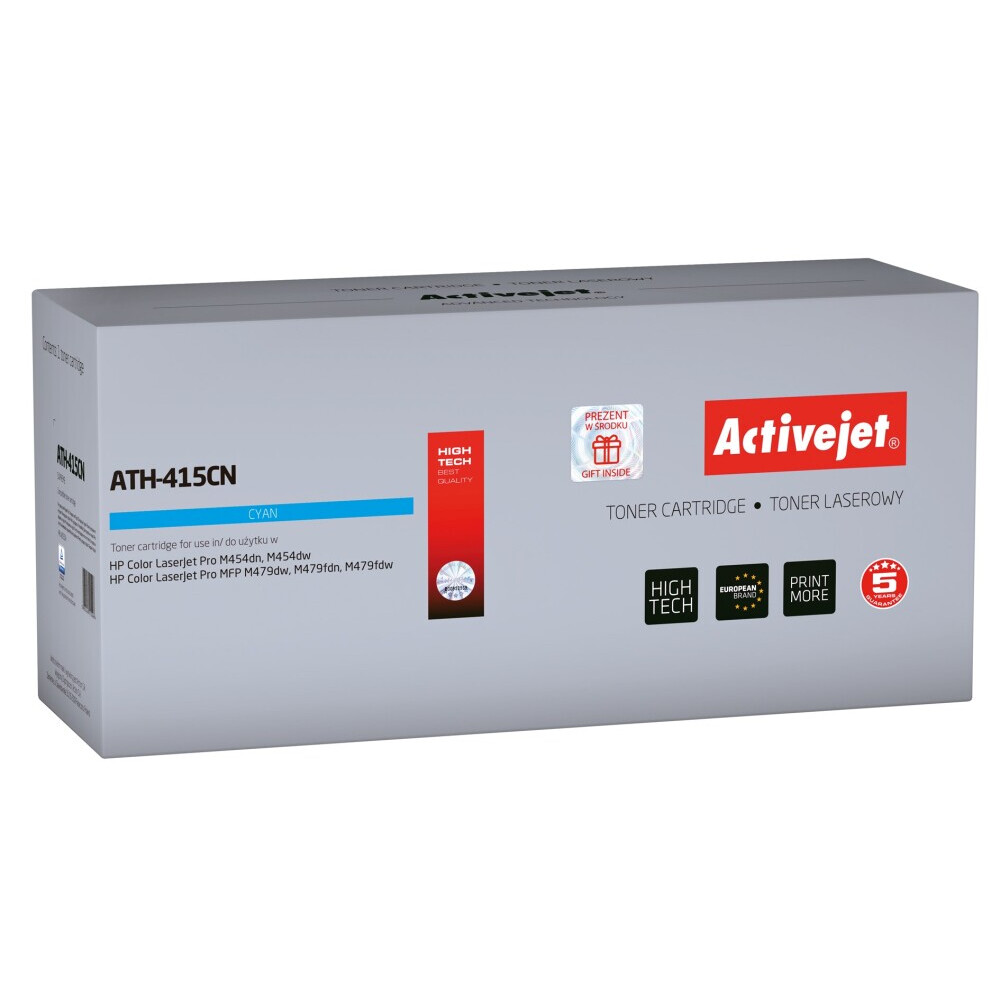 Activejet ATH-415CN Toner Cartridge for HP; Replacement HP 415A W2031A; Supreme; 2100 pages; cyan (EXPACJTHP0456)