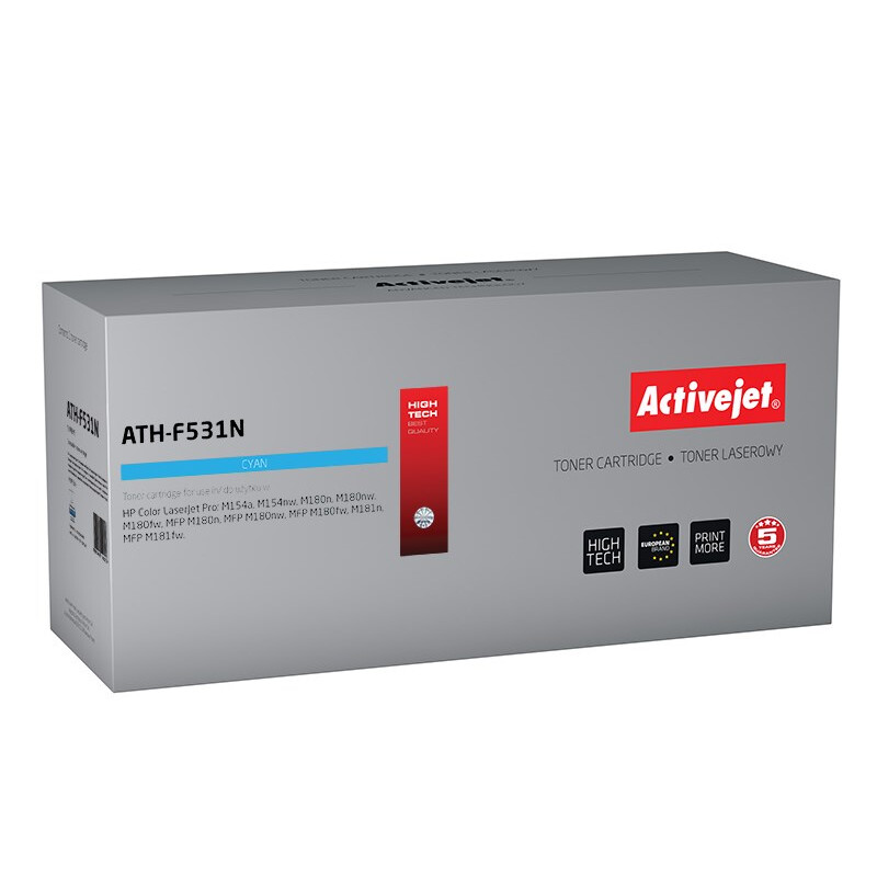 Activejet ATH-F531N toner (replacement for HP 205A CF531A; Supreme; 900 pages; cyan) (EXPACJTHP0378)