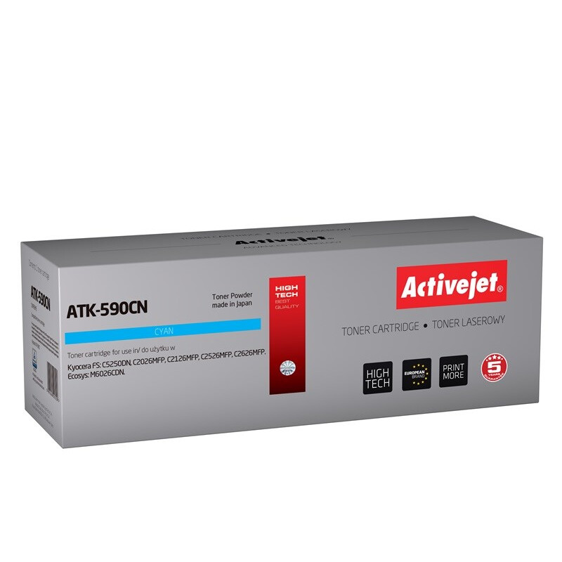 Activejet ATK-590CN Toner (replacement for Kyocera TK-590C; Supreme; 5000 pages; cyan) (EXPACJTKY0026)