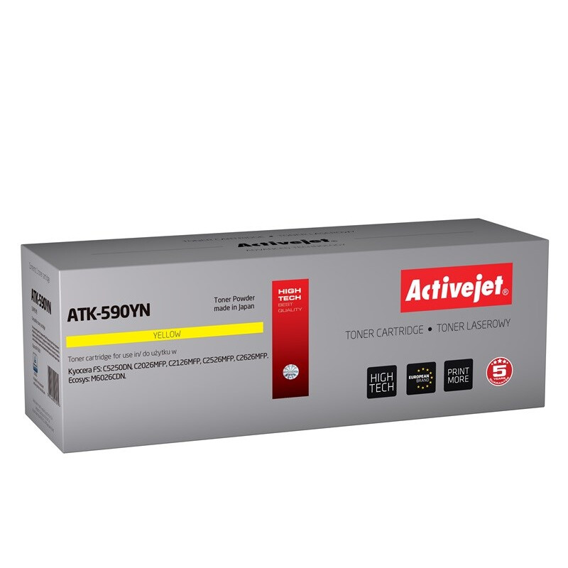 Activejet ATK-590YN Toner (replacement for Kyocera TK-590Y; Supreme; 5000 pages; yellow) (EXPACJTKY0028)