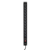 Activejet COMBO 12 socket power strip 5m black (LIPACJLIS0010)