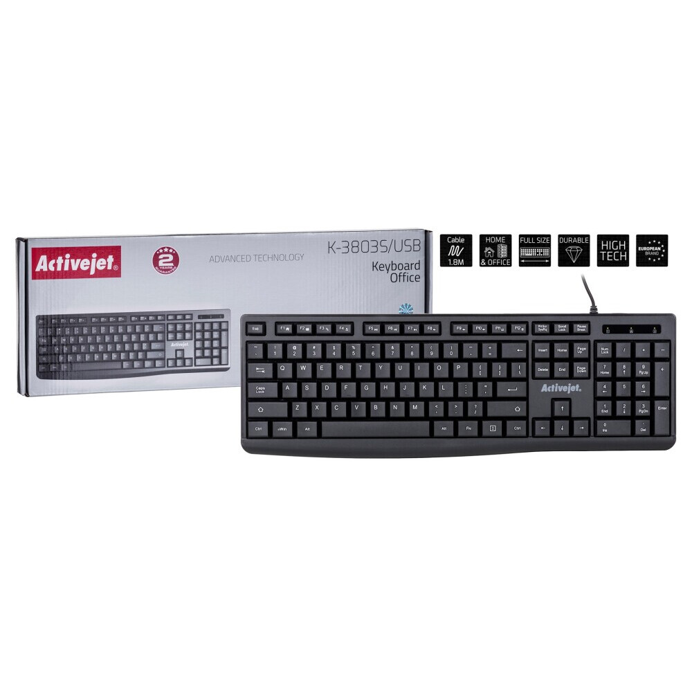 Tastatūra Activejet USB K-3803S (PERACJKLA0031)