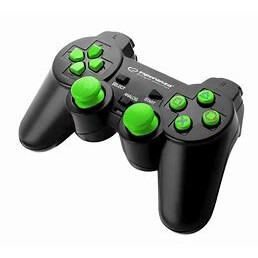 Kontrolleris EGG106G Gamepad PC,Playstation 2,Playstation 3 Analogue / Digital USB 2.0 Black, Green (GAMESPKON0023)