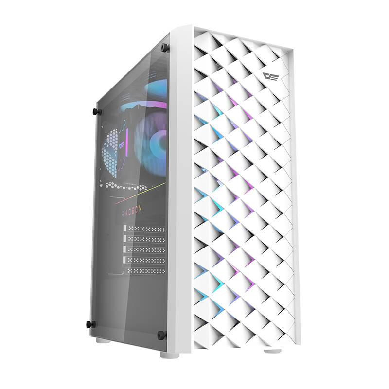 Datoru korpuss Computer case Darkflash DK351+ 4 fans white (DK351 White)