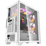 Datoru korpuss Computer case Darkflash DRX70 GLASS + 4 RGB fans white (DRX70 GLASS WHITE)