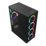 Datoru korpuss Computer Case Darkflash Phantom + 6 fans black (Phantom w 6*argb fan)