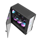 Datoru korpuss Darkflash DK431 Glass Computer Case + 4 fans black (DK431 Glass + 4 fans)