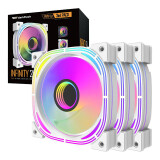 Dzesētājs Darkflash INF24 3in1 ARGB Computer fan set white (INF24 3IN1 (PWM) White)