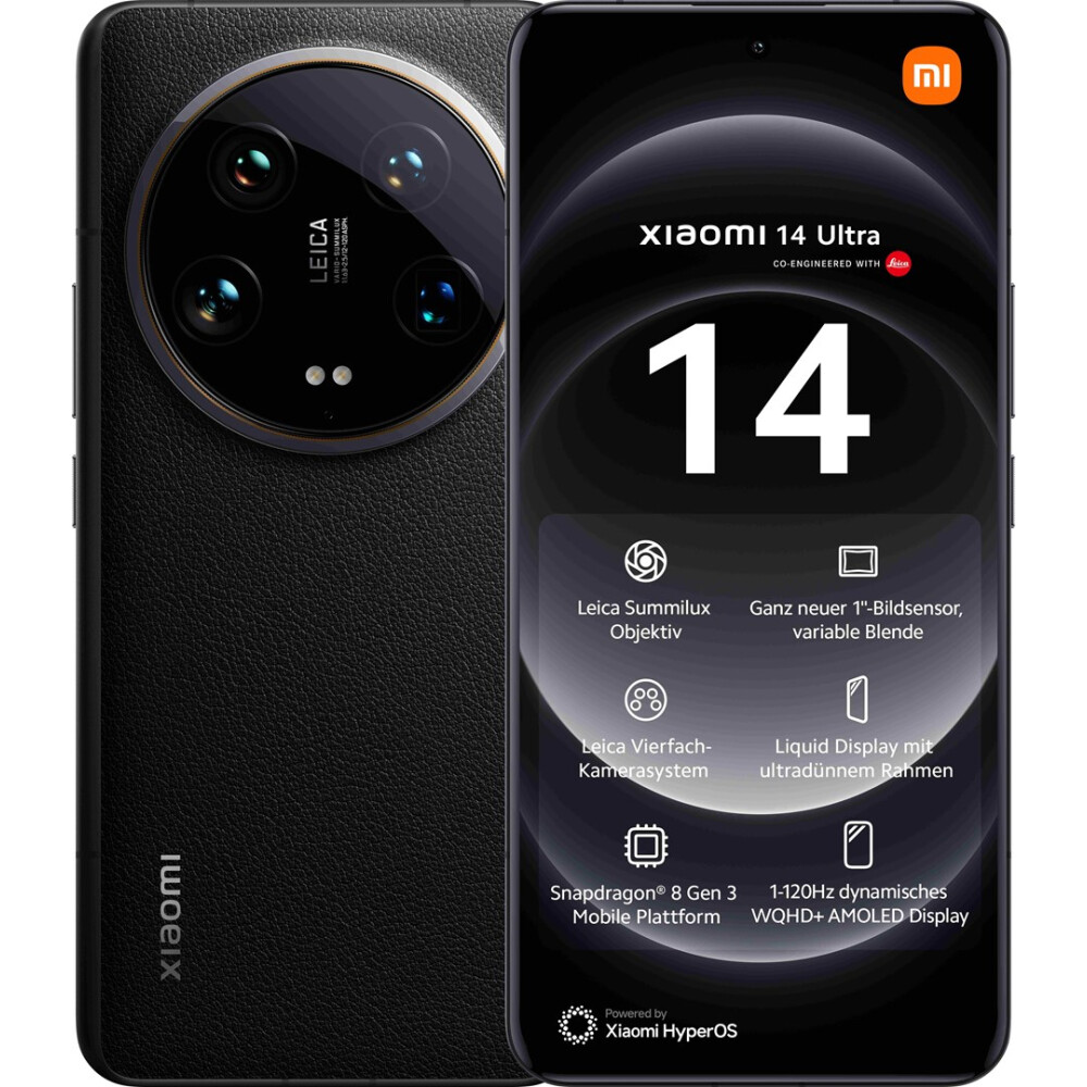 Mobilais tālrunis Xiaomi 14 Ultra 5G DS 16/512GB Black (TKOXAOSZA0832)