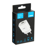 iBOX C-41 USB 2A, 1 USB port, microUSB cable, White (LADIBOSIC0012)