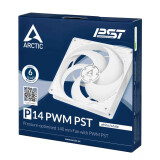 Korpusa dzesētājs Arctic Cooling P14 PWM PST White/White (ACFAN00197A)