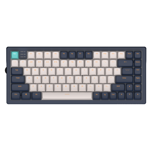 Tastatūra Dark Project KD83A Blue-White, G3MS Sapphire Switch, US (DPP83_GSH_NAVY_ANSI_EN)