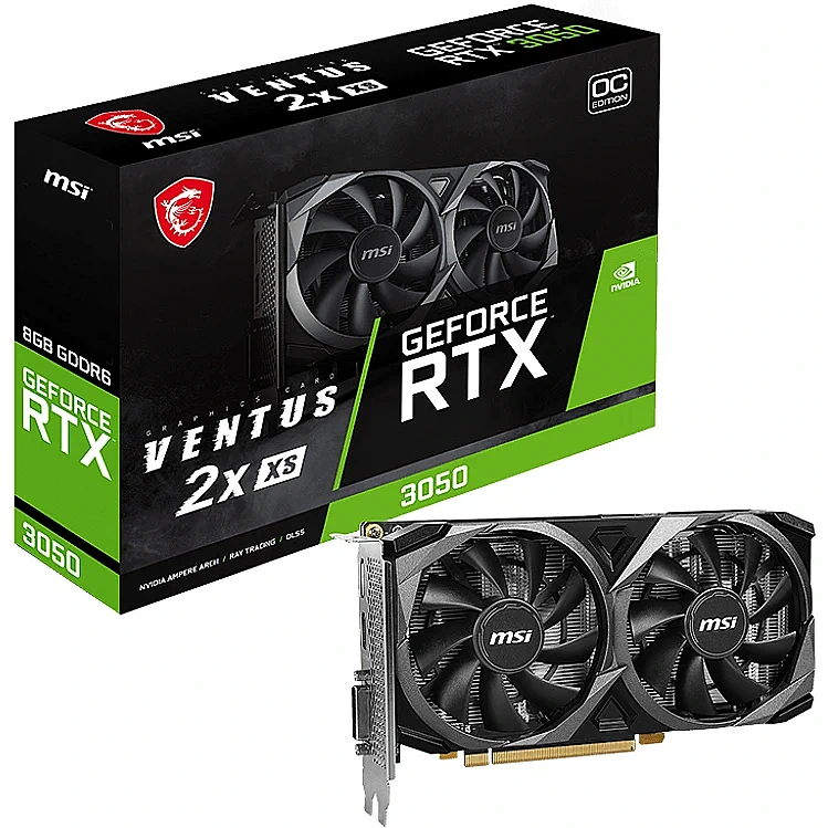 MSI GeForce RTX 3050 VENTUS 2X XS 8GB OC (GEFORCE RTX 3050 VENTUS 2X XS 8G OC)