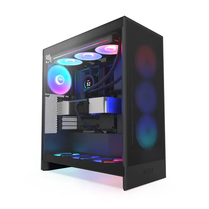 Datoru korpuss NZXT H7 Flow RGB Black (CM-H72FB-R1)