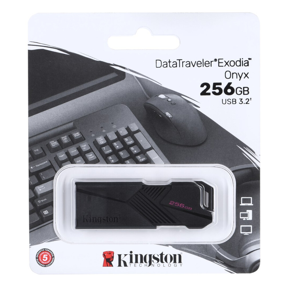 USB zibatmiņa Kingston DataTraveler Exodia Onyx 256 GB (PAMKINFLD0417) - DTXON/256GB