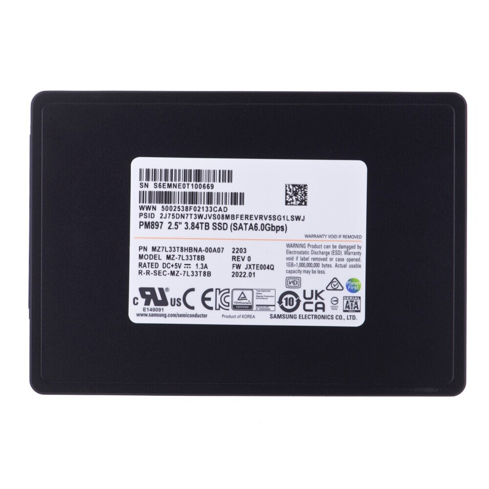 SSD Samsung PM897 3.84Tb (MZ7L33T8HBNA) OEM - MZ7L33T8HBNA-00A07