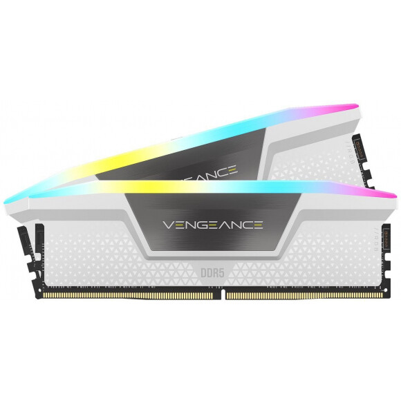 Operatīvā atmiņa Corsair Vengeance RGB White 32GB DDR5 6000MHz CL30 KIT of 2x16GB (CMH32GX5M2B6000C30W)