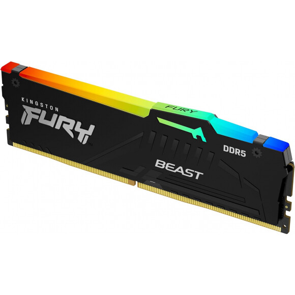 Operatīvā atmiņa Kingston Fury Beast RGB Black 8GB DDR5 6000MHZ CL30 (KF560C30BBEA-8)