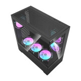 Datoru korpuss Darkflash DS900 AIR black+ 6 ARGB fans (DS900 Air Black + fa)