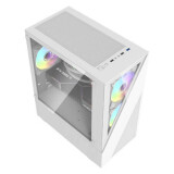 Datoru korpuss Darkflash Aigo E330M Middle Tower + 4 argb fans white (E330M White)