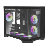 Datoru korpuss Darkflash FT418 Mini Tower + 6 aRGB fans black (FT418 Black)