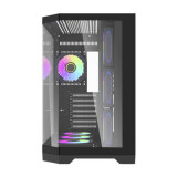 Datoru korpuss Darkflash FT418 PRO Middle Tower + 7 aRGB fans black (FT418 PRO Black)