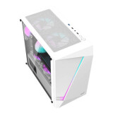 Datoru korpuss DarkFlash Aigo AL390 Middle Tower + RGB fan white (AL390 White)