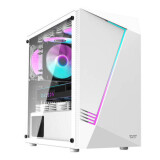 Datoru korpuss DarkFlash Aigo AL390 Middle Tower + RGB fan white (AL390 White)