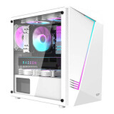 Datoru korpuss DarkFlash Aigo AL390 Middle Tower + RGB fan white (AL390 White)