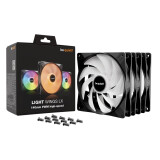 Korpusa dzesētājs be quiet! LIGHT WINGS LX 140mm PWM High Speed 3-Pack Black (BL130)