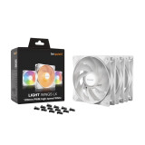 Korpusa dzesētājs be quiet! LIGHT WINGS LX 120mm  PWM High Speed 3-Pack White (BL125)