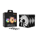 Korpusa dzesētājs be quiet! LIGHT WINGS LX 120mm PWM High Speed 3-Pack Black (BL124)