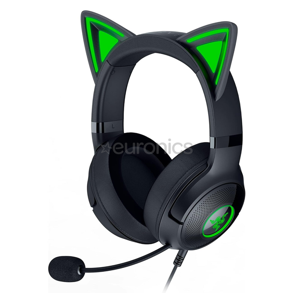 Austiņas Razer Kraken Kitty V2 black (RZ04-04730100-R3M1)