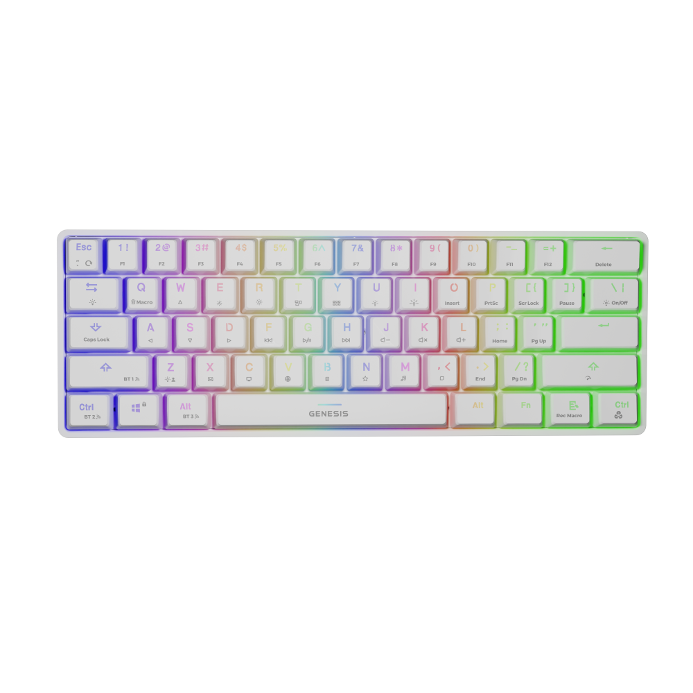 Tastatūra Genesis THOR 660 RGB White EN (NKG-1845)