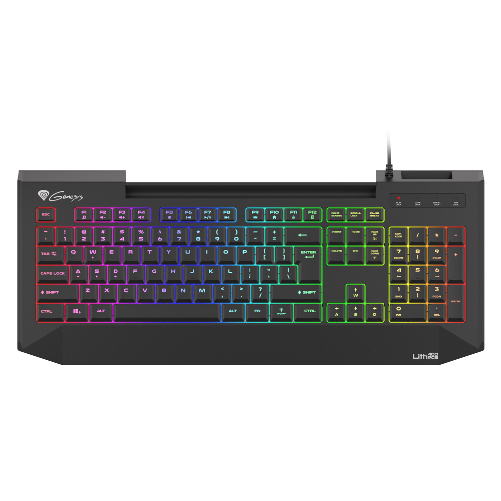 Tastatūra Genesis LITH 400 RGB Black EN (NKG-1419)