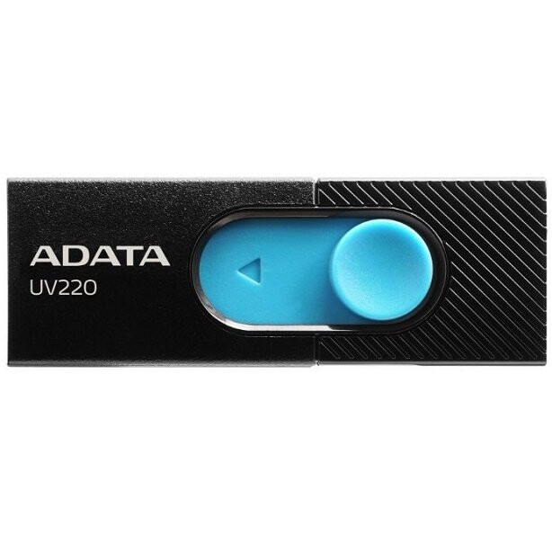 USB zibatmiņa 64Gb ADATA UV220 Black/Blue - AUV220-64G-RBKBL