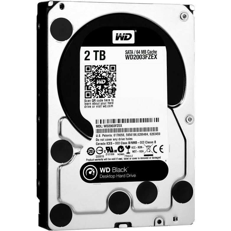 Cietais disks 2Tb SATA-III WD Black (WD2003FZEX)