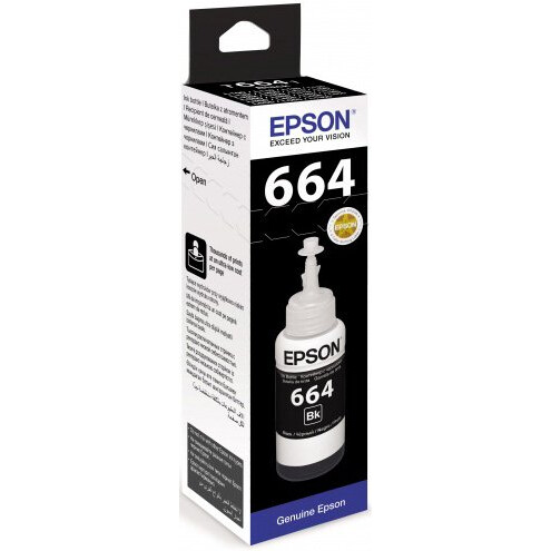 Tinte EPSON T6641 INK BOTTLE 70ML Black (C13T66414A)