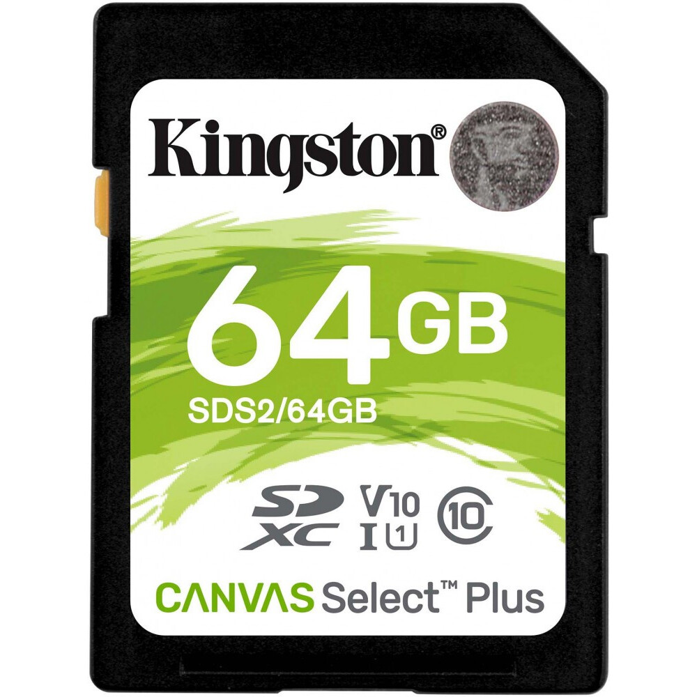 Atmiņas kartes Kingston SD 64Gb Canvas Select Plus  (SDS2/64GB)