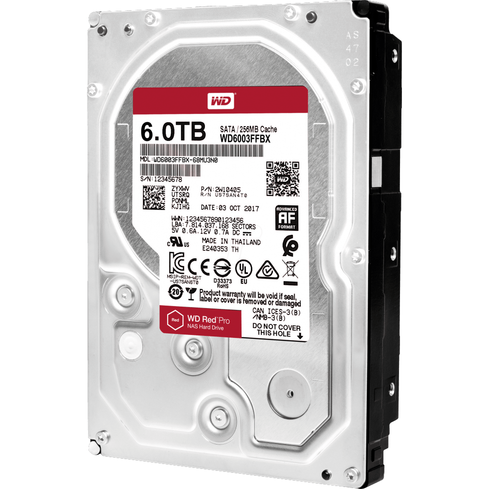 Cietais disks 6Tb SATA-III WD Red Pro (WD6003FFBX)