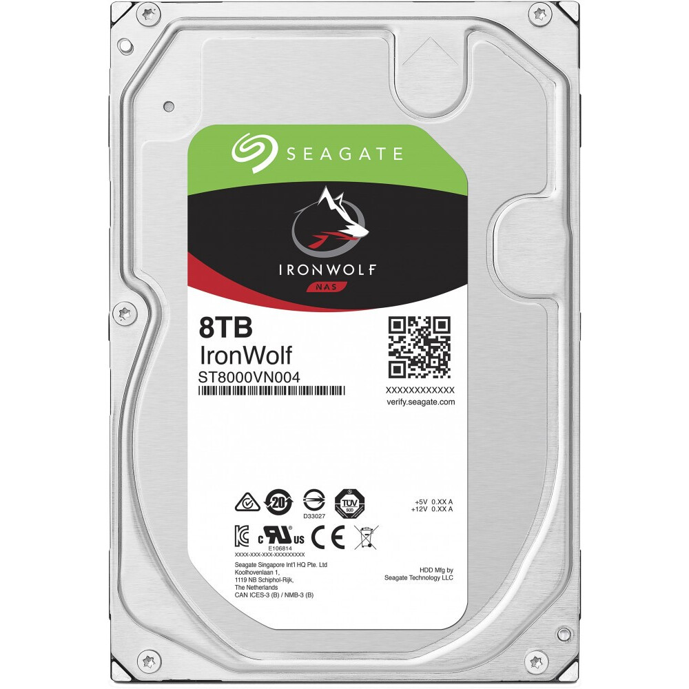 Cietais disks 8Tb SATA-III Seagate IronWolf (ST8000VN004)