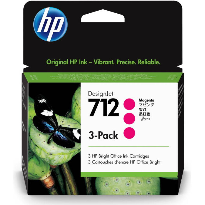 Kasetne HP 712 3-Pack 29-ml DesignJet Magenta (3ED78A)