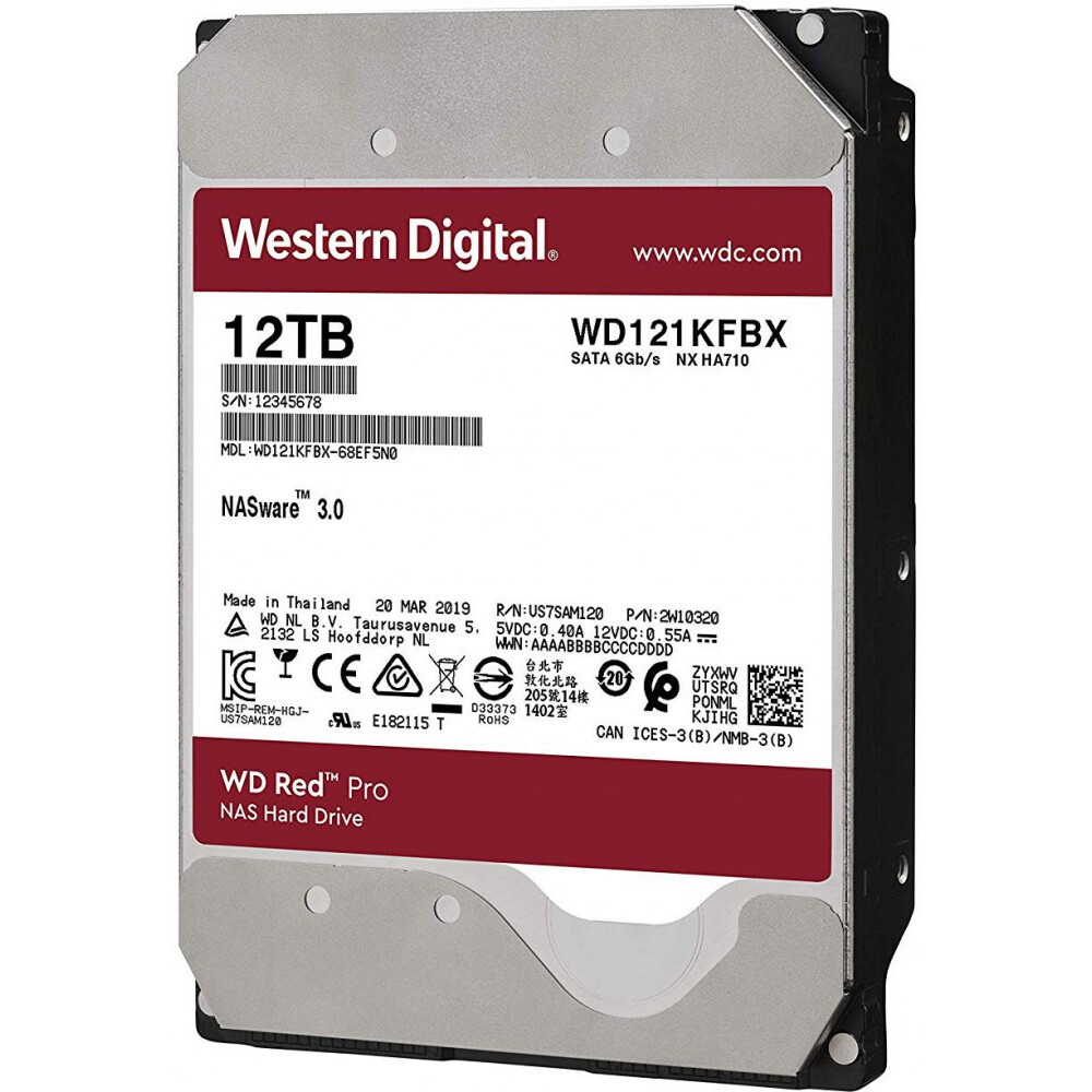 Cietais disks 12Tb SATA-III WD Red Pro (WD121KFBX)